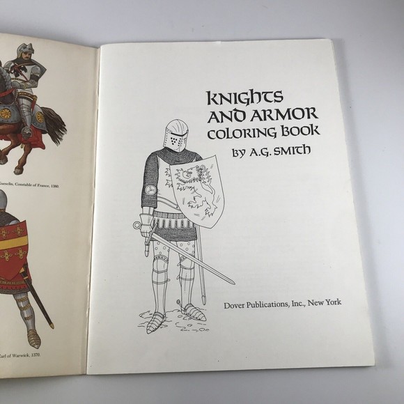 Knights and Armor Coloring Book Dover Fashion 0486248437 Paperback by A G Smith - Picture 3 of 5